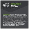 imageDOVE MEN  CARE 3 in 1 Bar Cleanser for Body Face and Shaving Extra Fresh Body and Facial Cleanser More Moisturizing Than Bar Soap to Clean and Hydrate Skin 375 Ounce Pack of 8