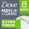 imageDOVE MEN  CARE 3 in 1 Bar Cleanser for Body Face and Shaving Extra Fresh Body and Facial Cleanser More Moisturizing Than Bar Soap to Clean and Hydrate Skin 375 Ounce Pack of 8