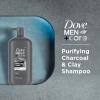 imageDOVE MEN  CARE Charcoal Pump Purifying Shampoo Charcoal  Clay for Stronger More Resilient Hair with PlantBased Cleansers 31 ozFragranced