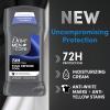 imageDove MenCare Deodorant Stick 4 Count Stain Defense Clean for Men Antiwhite Marks ampamp Antiyellow Stains with 72hour Sweat and Odor Protection 27 ozCool