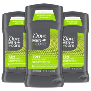 imageDOVE MEN  CARE Antiperspirant 3 Pack Sportcare Fresh Deodorant for Men 27 oz