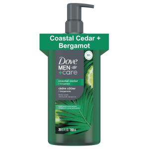 imageDOVE MEN  CARE Body Wash Eucalyptus  Cedar Oil to Rebuild Skin in the Shower with PlantBased Cleansers and Moisturizers 26 ozCoastal Cedar