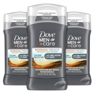 imageDOVE MEN  CARE Deodorant Stick For Men Morning Fresco Aluminum Free 72Hour Odor Protection Mens Deodorant With Essential Oils ampamp 14 Moisturizing Cream 3 Ounce Pack of 3