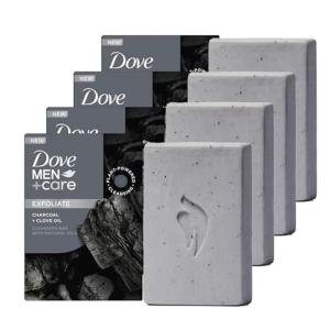 imageDOVE MEN  CARE PlantPowered Natural Essential Oil Bar Soap Reinvigorating Lime  Avocado Oil to Clean and Hydrate Mens Skin 4in1 Bar Soap for Mens Body Hair Face and Shave 5 oz 4 CountCharcoal  Clove Oil