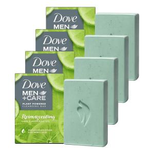 imageDOVE MEN  CARE PlantPowered Natural Essential Oil Bar Soap Reinvigorating Lime  Avocado Oil to Clean and Hydrate Mens Skin 4in1 Bar Soap for Mens Body Hair Face and Shave 5 oz 4 CountLime and Avocado Oil