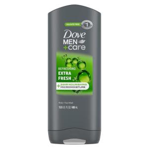imageDOVE MEN  CARE Purifying Charcoal  Clay Body and Face Wash with 24Hour Nourishing Micromoisture Technology Body Wash for Men 135 ozExtra Fresh