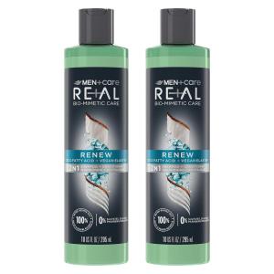 imageDOVE MEN  CARE Real BioMimetic Care Hair Care Renew 2 Count For Dull Dry Hair SulfateFree Shampoo  Conditioner with Coco Fatty Acid  Vegan 10 Oz