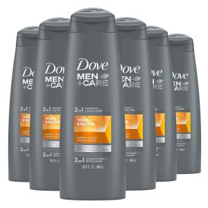 imageDOVE MEN CARE 2in1 Shampoo  Conditioner Thick  Strong 4 count for Fortifying Hair from Root to Tip with Calcium 254 ozFragranced