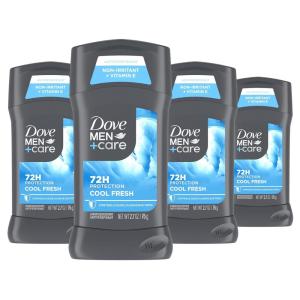 imageDove MenCare Antiperspirant Deodorant Cool Fresh 4 Count for a LongLasting Aqua Scent with 72H Protection 27 oz