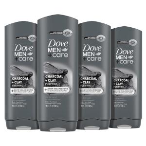 imageDove MenCare Body Wash Extra Fresh 4 Count for Mens Skin Care Body Wash Effectively Washes Away Bacteria While Nourishing Your Skin 18 ozCharcoal and Clay