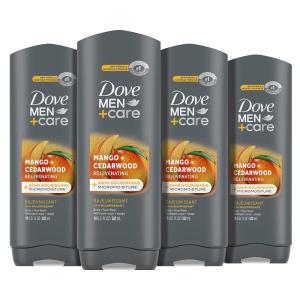 imageDove MenCare Body Wash Extra Fresh 4 Count for Mens Skin Care Body Wash Effectively Washes Away Bacteria While Nourishing Your Skin 18 ozMango  Cedarwood