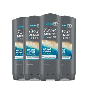 imageDove MenCare Body Wash Extra Fresh 4 Count for Mens Skin Care Body Wash Effectively Washes Away Bacteria While Nourishing Your Skin 18 ozSea Salt  Citrus