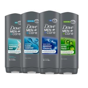 imageDove MenCare Body Wash Extra Fresh 4 Count for Mens Skin Care Body Wash Effectively Washes Away Bacteria While Nourishing Your Skin 18 ozVariety Mix