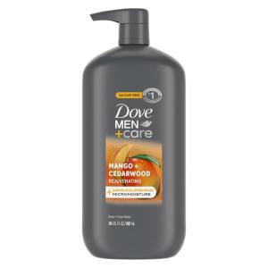 imageDove MenCare Body and Face Wash Hydrating Clean Comfort Mens Body Wash with 24Hour Nourishing Micromoisture Technology 30 ozMango  Cedarwood