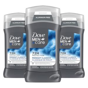 imageDove MenCare Deodorant Stick for Men 3 Count Midnight Classico Aluminum Free 72Hour Odor Protection Mens Deodorant with Essential Oils ampamp 14 Moisturizing Cream 3 oz