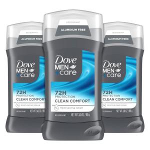 imageDove MenCare Deodorant Stick for Men Clean Comfort Pack of 2 Aluminum Free 72Hour Odor Protection Mens Deodorant with 14 Moisturizing Cream 3 oz