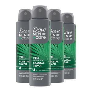 imageDove MenCare Dry Spray Antiperspirant Cedarwood  Tonka 4 Count 72H Protection with a PlantBased Moisturizer 38 ozCedarwood and Tonka Beans