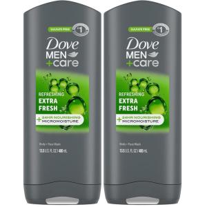 imageDove MenCare Body and Face Wash Refreshing Extra Fresh Body Wash for Men with 24Hour Nourishing Micromoisture Technology 135 oz135 Ounce Pack of 2