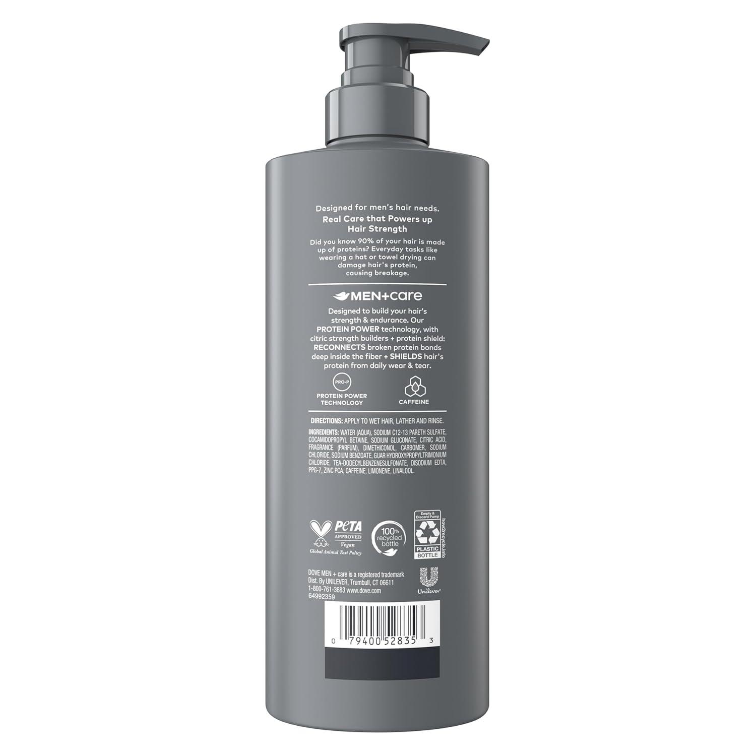 imageDove MenCare Shampoo 1 ct Hydration Fuel to Seal Moisture ampamp Smooth Hair with Caffeine 18 FL OZ
