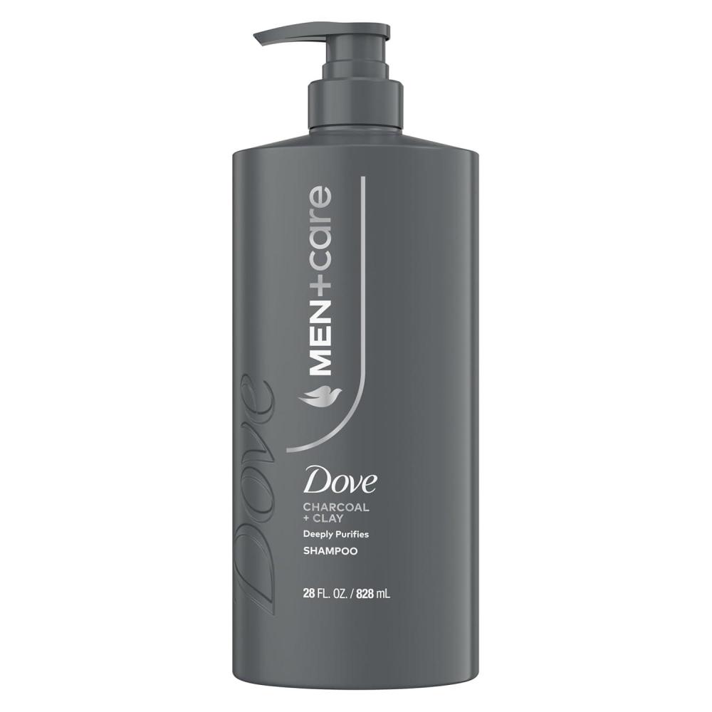 imageDOVE MEN  CARE Shampoo 1 count Charcoal  Clay for Real Hair that Powers Up Hair Strength with Deep Purifying Benefits 28 Fl oz