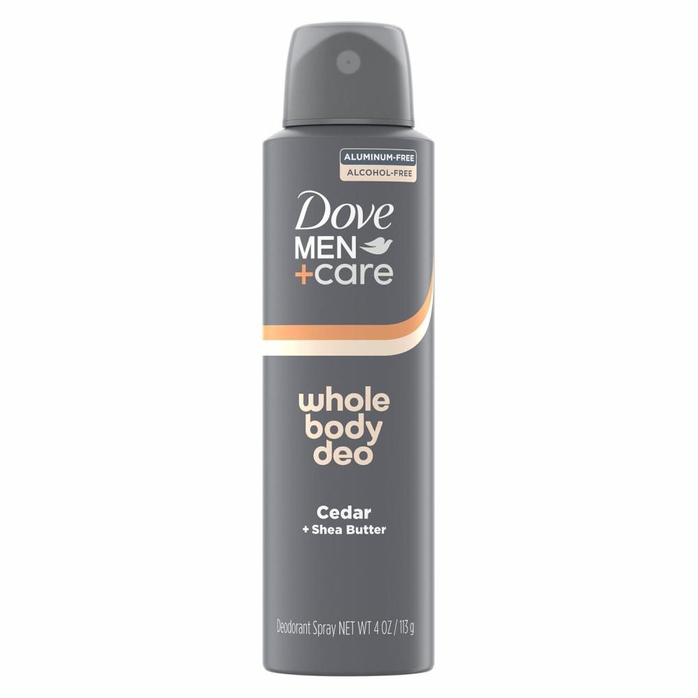 imageDOVE MEN  CARE Whole Body Deo Aluminum Free Deodorant Spray Cedar  Shea Butter Suitable from Pits Privates to Feet with Vitamin E 4 oz
