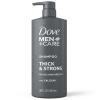 imageDOVE MEN  CARE Shampoo 1 count Thick ampamp Strong Builds Hair Strength with Calcium 28 Fl oz