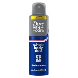 imageDOVE MEN  CARE Whole Body Deo Aluminum Free Deodorant Spray Bamboo  Aloe Suitable from Pits Privates to Feet 4 oz