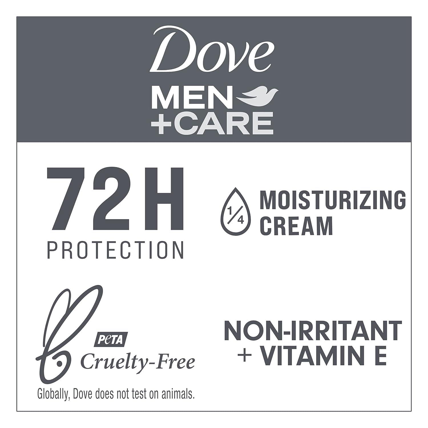 imageDove MenCare Antiperspirant Deodorant 48hour sweat and odor protection Clean Comfort Antiperspirant for men formulated with vitamin E and Triple Action Moisturizer 27 oz pack of 3Linen
