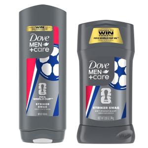 imageDOVE MEN  CARE  Limited Edition FIFA Regimen Body Wash amp Deodorant Pack Striker Swag 2 Count for Men for Hydrated Soft Skin amp Odor Control